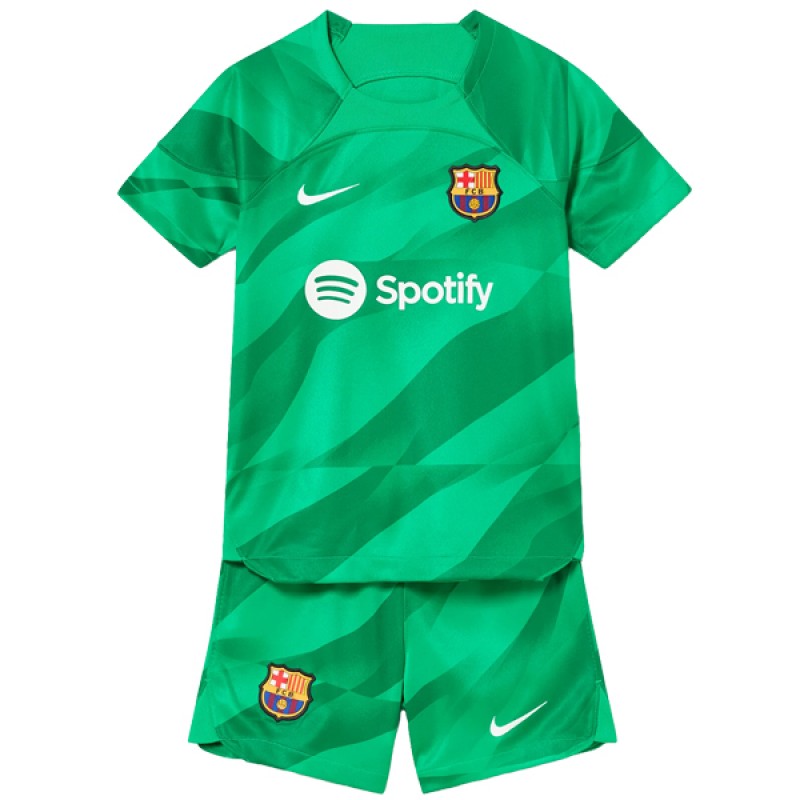 Childrens Barcelona Goalkeeper Kit 202324 Free Shirt Printing Only